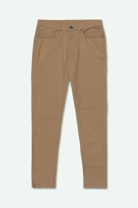 Men Stretch 5 Pocket Cotton Pant (Brand: MAX)  - Brown