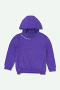 Girls Graphic Fleece Hoodie Sweatshirt - Purple