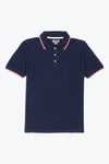 Men Branded  Tipping Polo - Navy