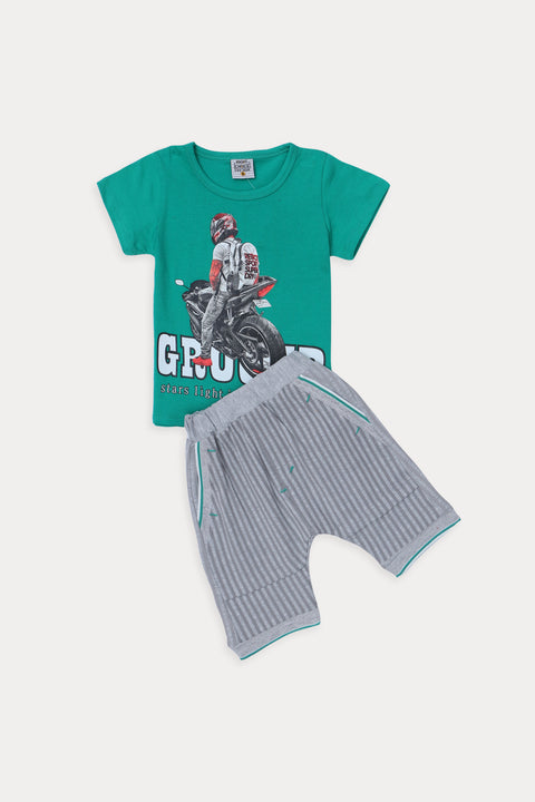 Boy Graphic 2-Piece Suit R011 - Green