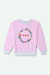 Girls Graphic Fleece Sweatshirt - Pink