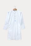 Boy Dobby Cotton Kurta BK2236 - White