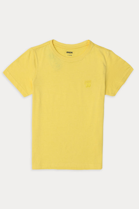 Boys Puff Graphic T-Shirt (Brand: MAX) - Yellow