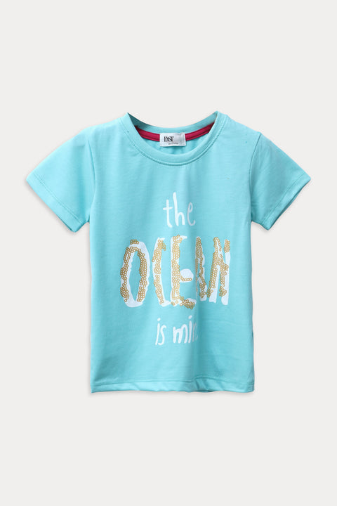 Girls Graphic Loungewear GNS23008 - Sky Blue