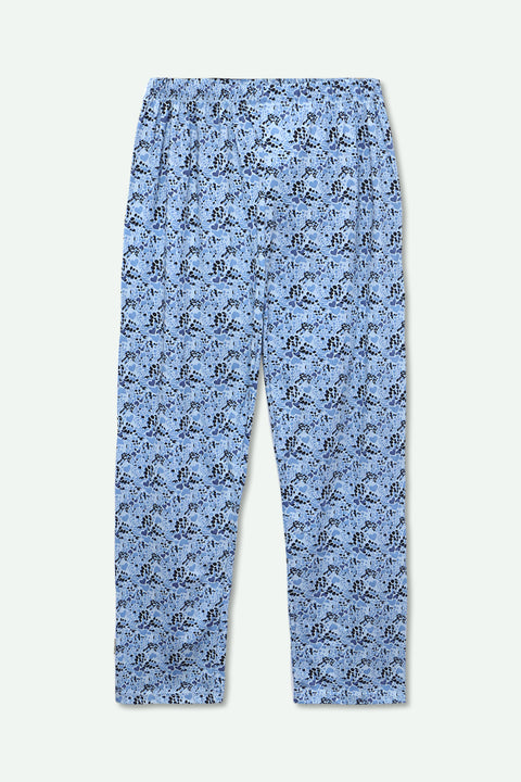 Women's Printed Jersey Pajama - Blue