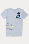 Boys Branded Graphic T-Shirt - Heather Gray