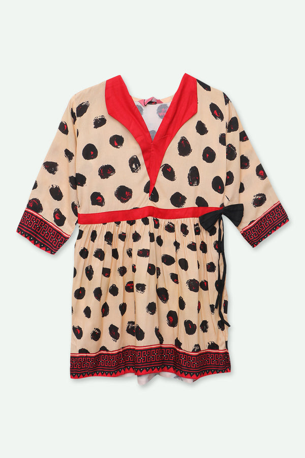 Girls Printed Long Kurti S0467