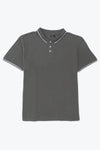 Men Branded Tipping Polo - Dusty Green