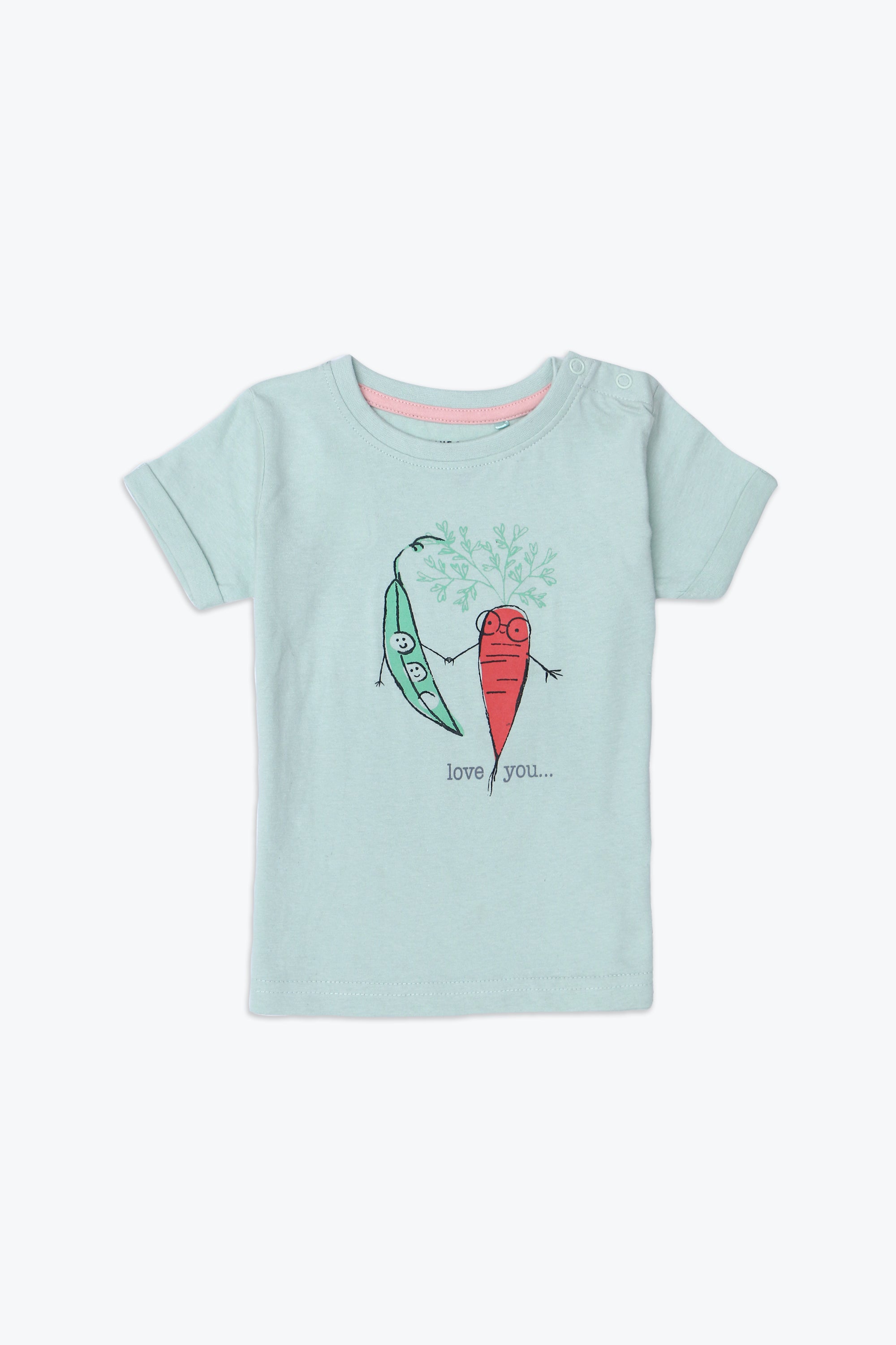 Girls Branded Graphic T-Shirt - Light Green