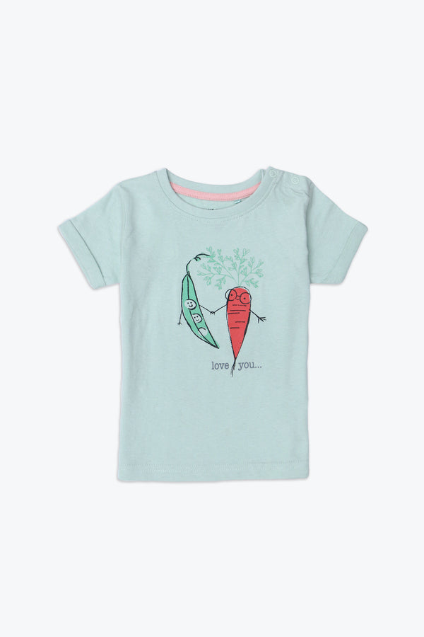 Girls Branded Graphic T-Shirt - Light Green