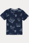 Boys Graphic T-Shirt (Brand: MAX) - Navy
