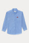 Boys Band Collar Casual Shirt BS23-21 Blue
