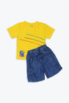 Boy Strpies 2-Piece Suit - Yellow