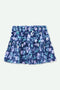 Girls Graphic Cotton Mini Skirt - Royal Blue