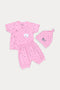 Infant Baby 3-Piece Suit - Pink