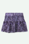 Girls Graphic Cotton Mini Skirt - Purple