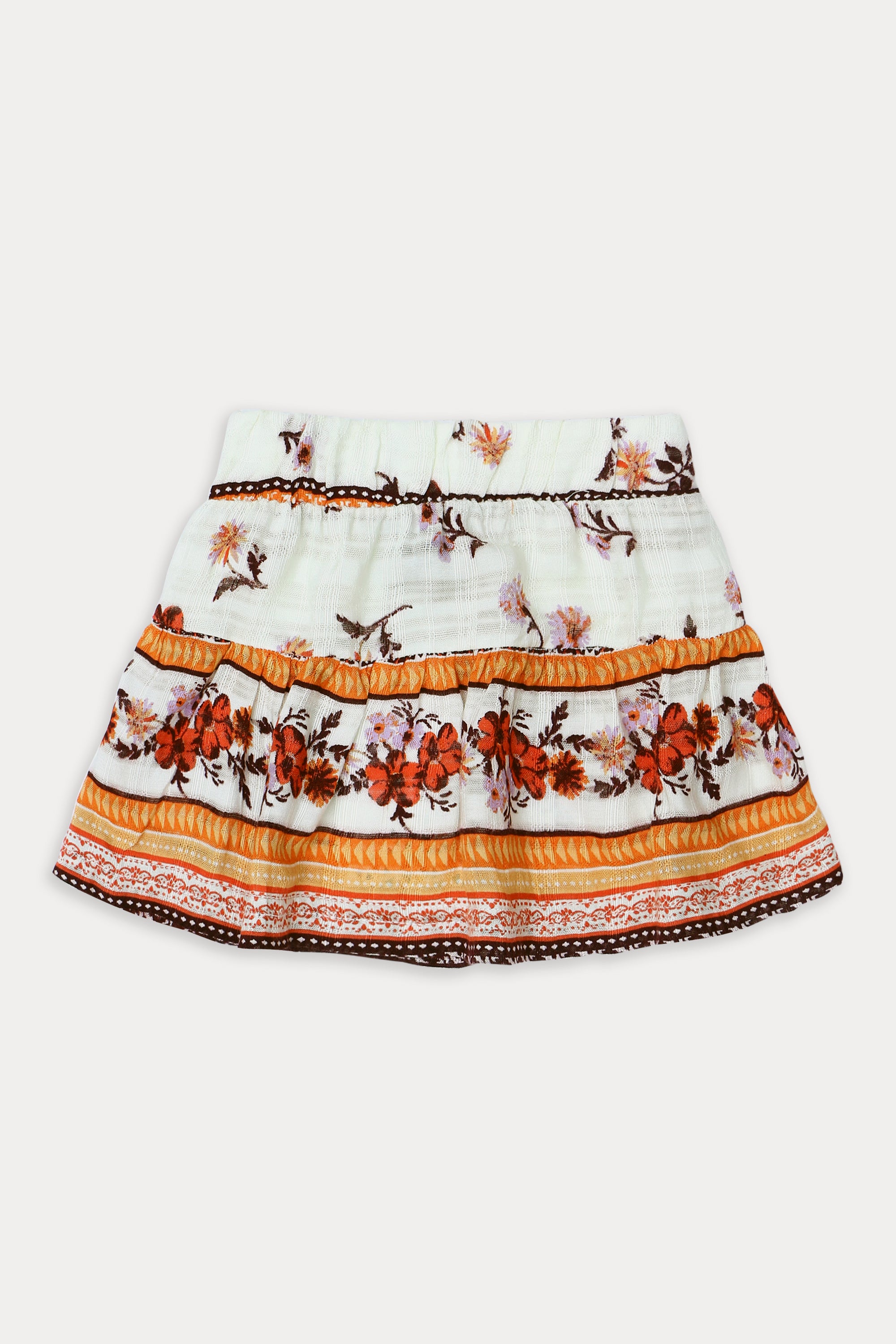 Girls Printed Mini Skirt - Multi