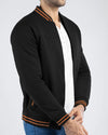Men Pique Zipper Jacket MJT02 - Black