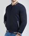 Men Quilt Zipper Jacket MJQT01 - Navy