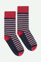 Men's Long Stripes Socks - Navy