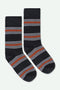 Men's Long Multi Stripes Socks - Black