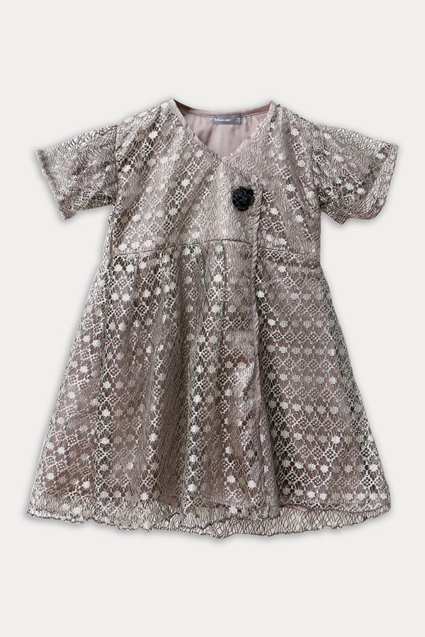 Girls Fancy Frock JGF01 - D/GREY
