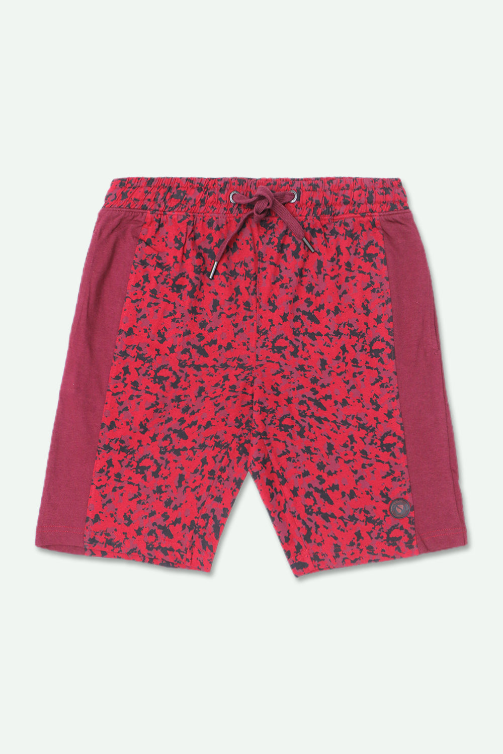 Men Branded Camouflage Short - Red