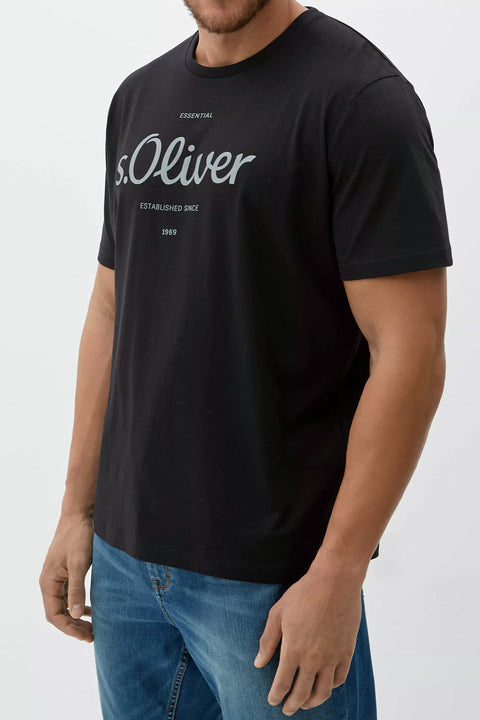 Men Brand: S.Oliver 100% Original Bangladesh Fabric Tees - Black