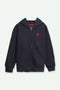 Boys U.S POLO Fleece Zipper Hoodie  - Black