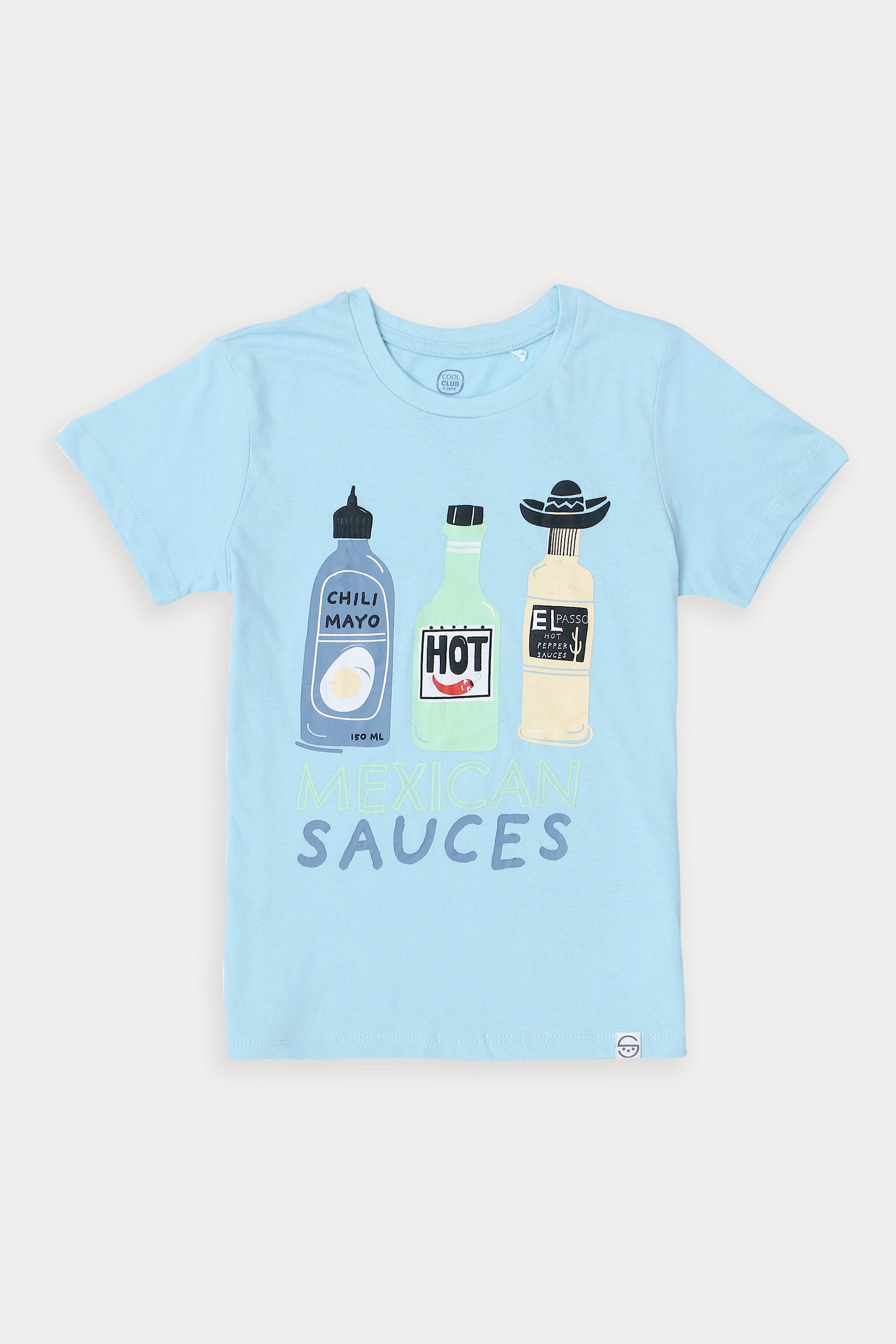 Boys Branded Graphic T-Shirt - Sky Blue
