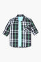 Boys Casual Checkered Shirt BS23-01 - Black Green