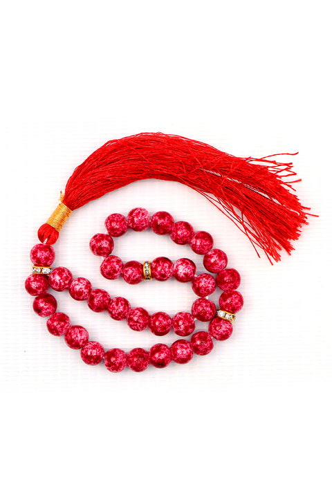 Tasbih 33 Round Beads - Marble Pink