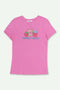 Women Glitter Graphic T-Shirt - Pink
