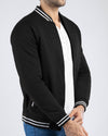 Men Quilt Zipper Jacket MJQT01 - Black