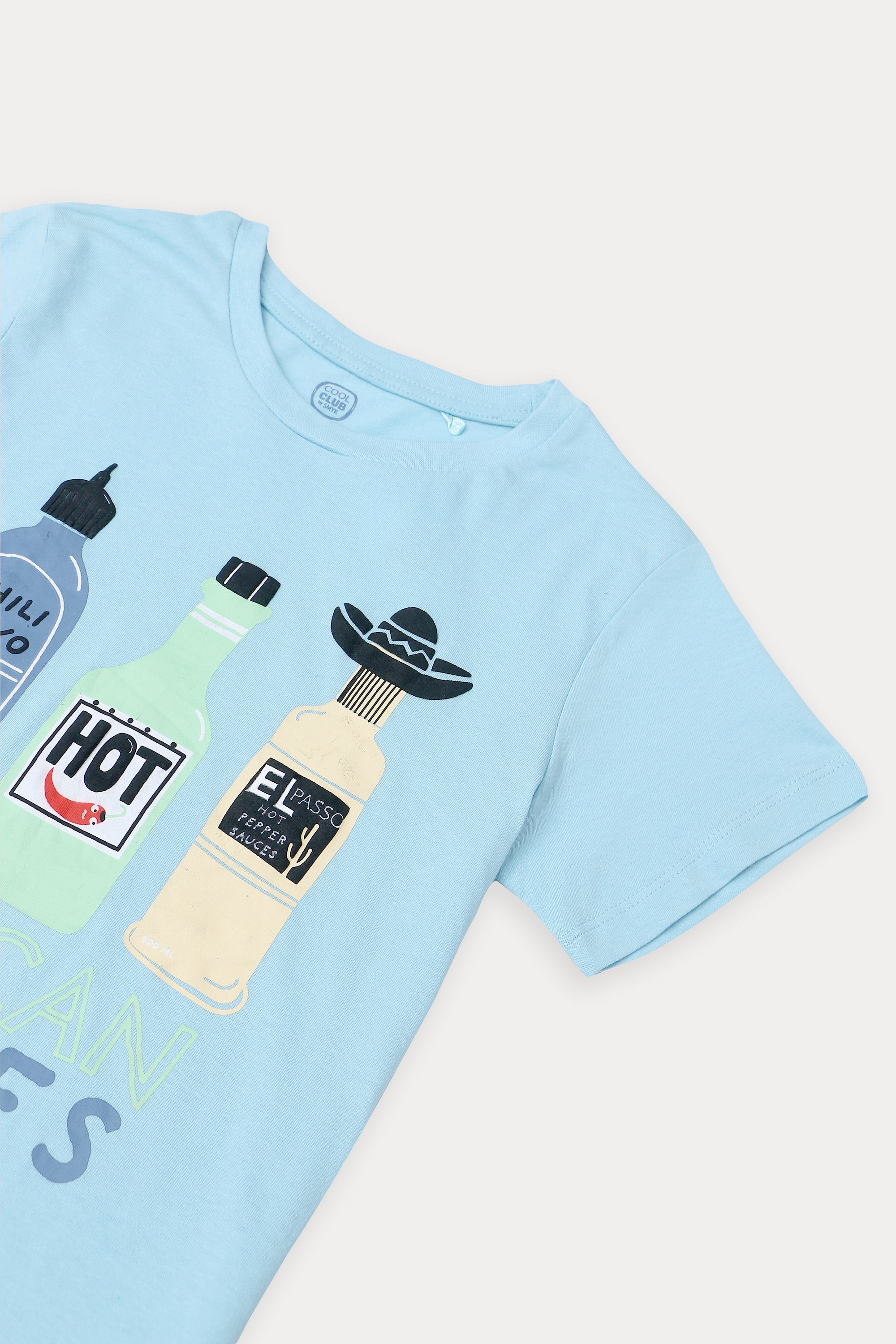 Boys Branded Graphic T-Shirt - Sky Blue
