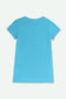 Girls Branded Puff Graphic T-Shirt - Sea Blue