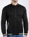 Men Quilt Tipping Zipper Mocknek MMQT06 - Black