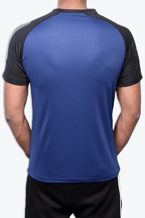 Men Sports Wear T-Shirt - Navy Black