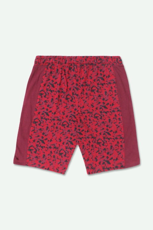 Men Branded Camouflage Short - Red