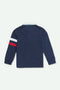 Boys Branded Embroidered Polo F/S - Navy