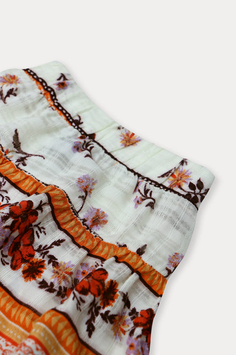 Girls Printed Mini Skirt - Multi