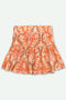 Girls Graphic Linen Skirt - Mustard
