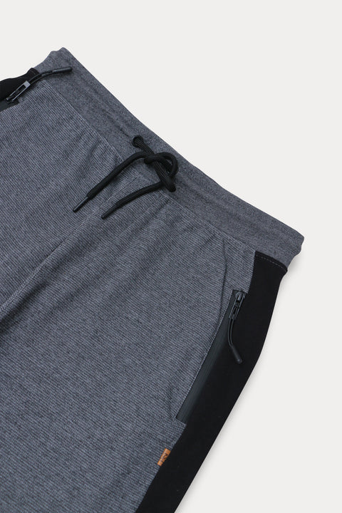 Men Cut&Sew Jogger Trouser MTJ01 - Charcoal