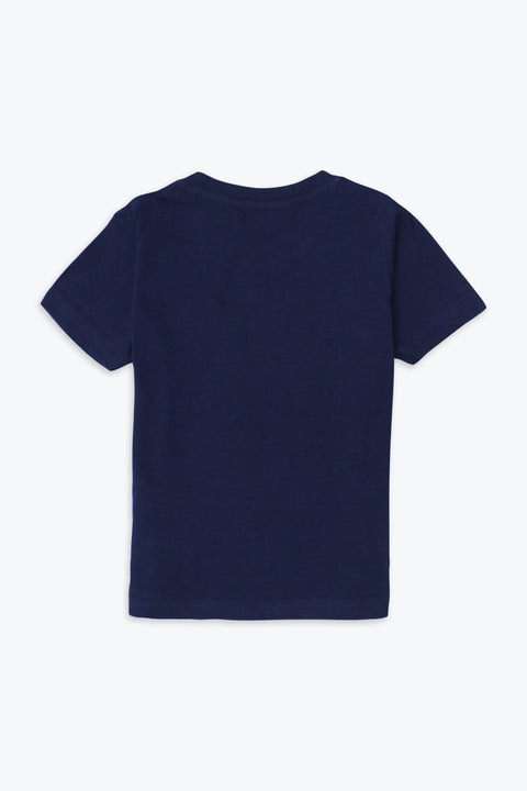 Boys Branded Graphic T-Shirt - Navy