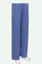 Women's Printed Linen Plazo - Royal Blue