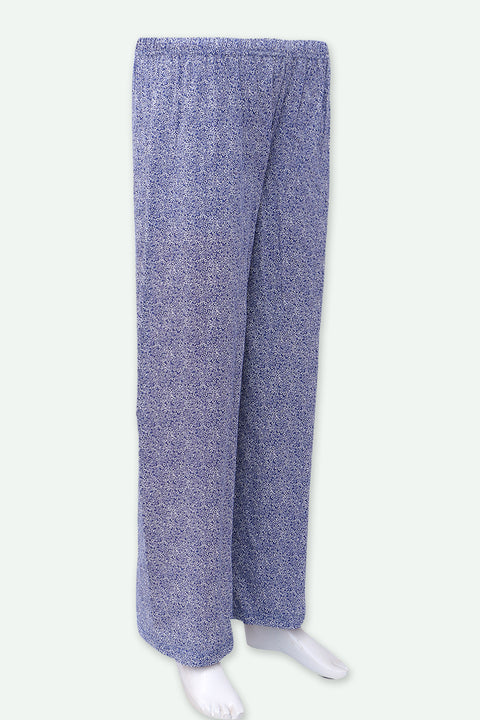 Women's Printed Linen Plazo - Blue