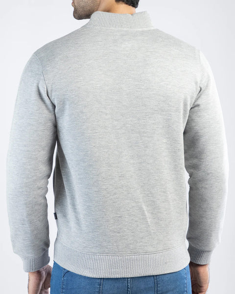 Men Pique Zipper Jacket MJP03 - Heather Gray