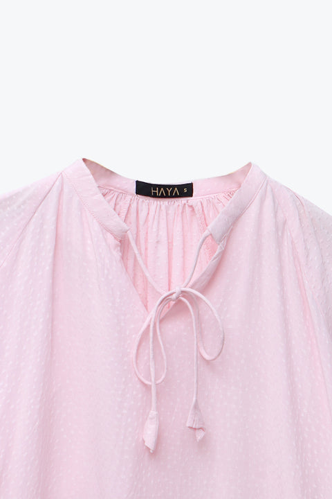 Women Linen Loungewear Suit Fall Style - Pink