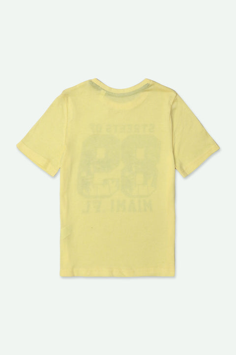 Boys Branded Graphic T-Shirt - Yellow