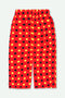 Women's Printed Belt Plazo - Red